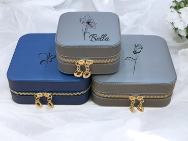 Arden Genuine Leather Jewelry Box – Handcrafted Storage with Velvet Interior
