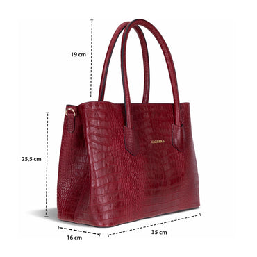 Carrera Novelya – Full-Grain Croco Embossed Leather Women's Bag