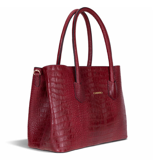 Carrera Novelya – Full-Grain Croco Embossed Leather Women's Bag