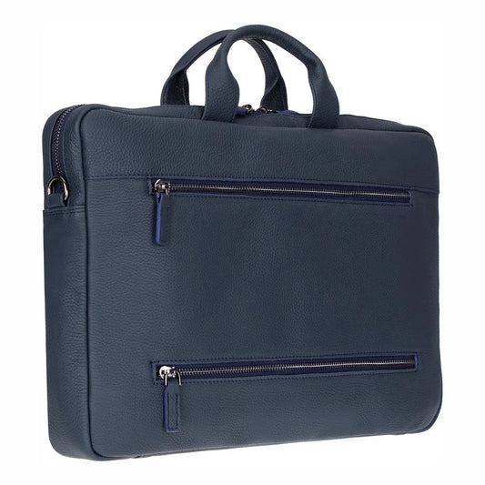 Leather Business Briefcase / 16" Laptop Case with Suitcase Sleeve