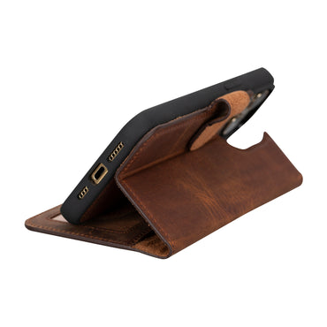Leather iPhone 16-Pro Detachable Wallet Case