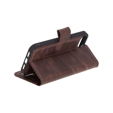 Leather iPhone 16 E-Detachable Wallet Case