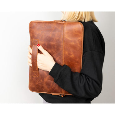 Leeds Slim Leather Laptop & Tablet Case - Messenger Bag for 14” & 16”