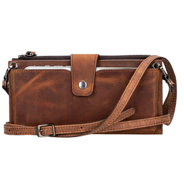 Lozan Strap Genuine Leather Crossbody Phone Wallet