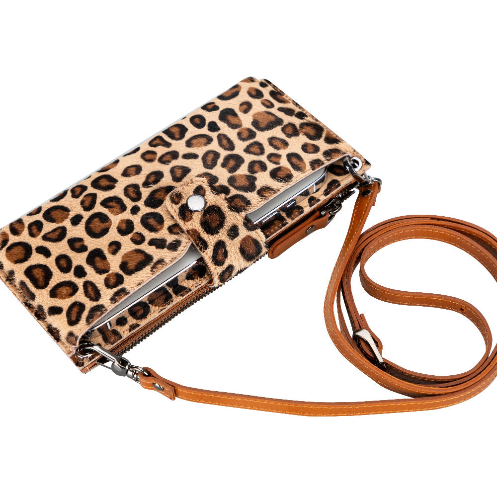 Lozan Strap Genuine Leather Crossbody Phone Wallet
