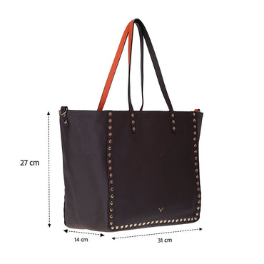 Reversible Studded Leather Tote Bag