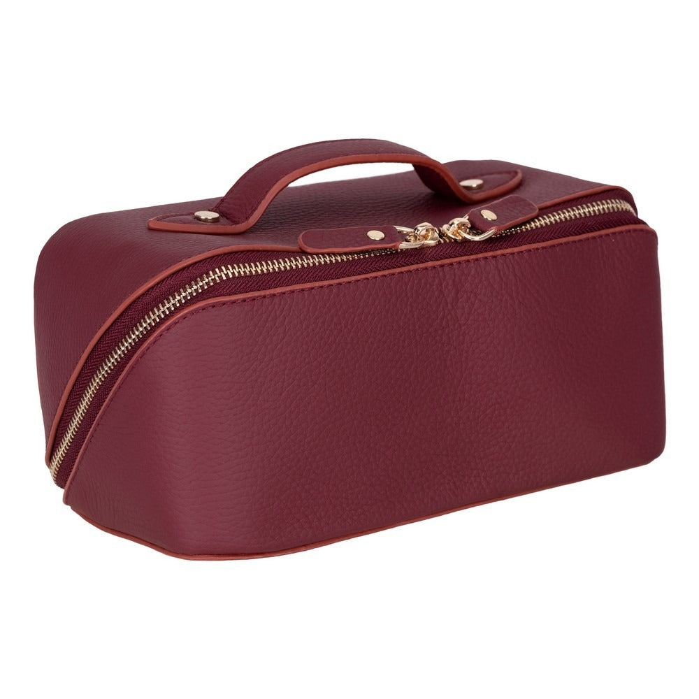 Novara Leather Travel Makeup Bag Organizer