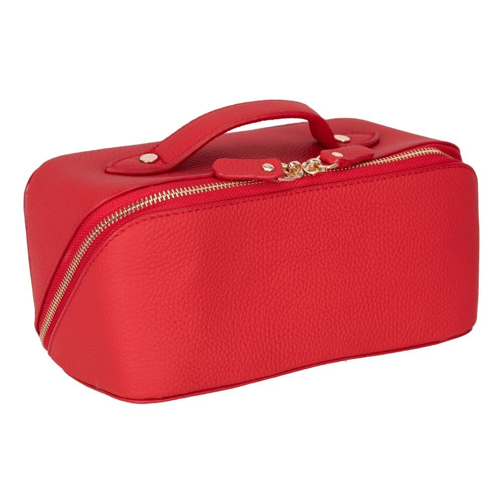 Novara Leather Travel Makeup Bag Organizer
