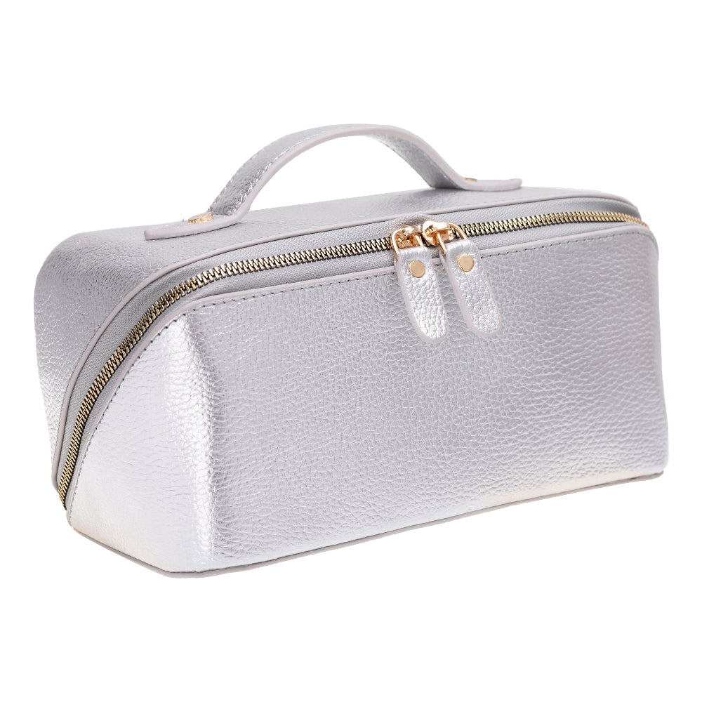 Novara Leather Travel Makeup Bag Organizer