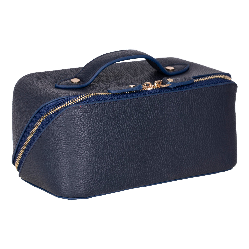 Novara Leather Travel Makeup Bag Organizer