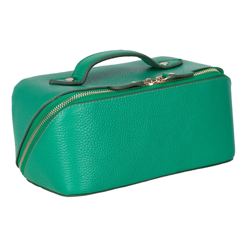 Novara Leather Travel Makeup Bag Organizer