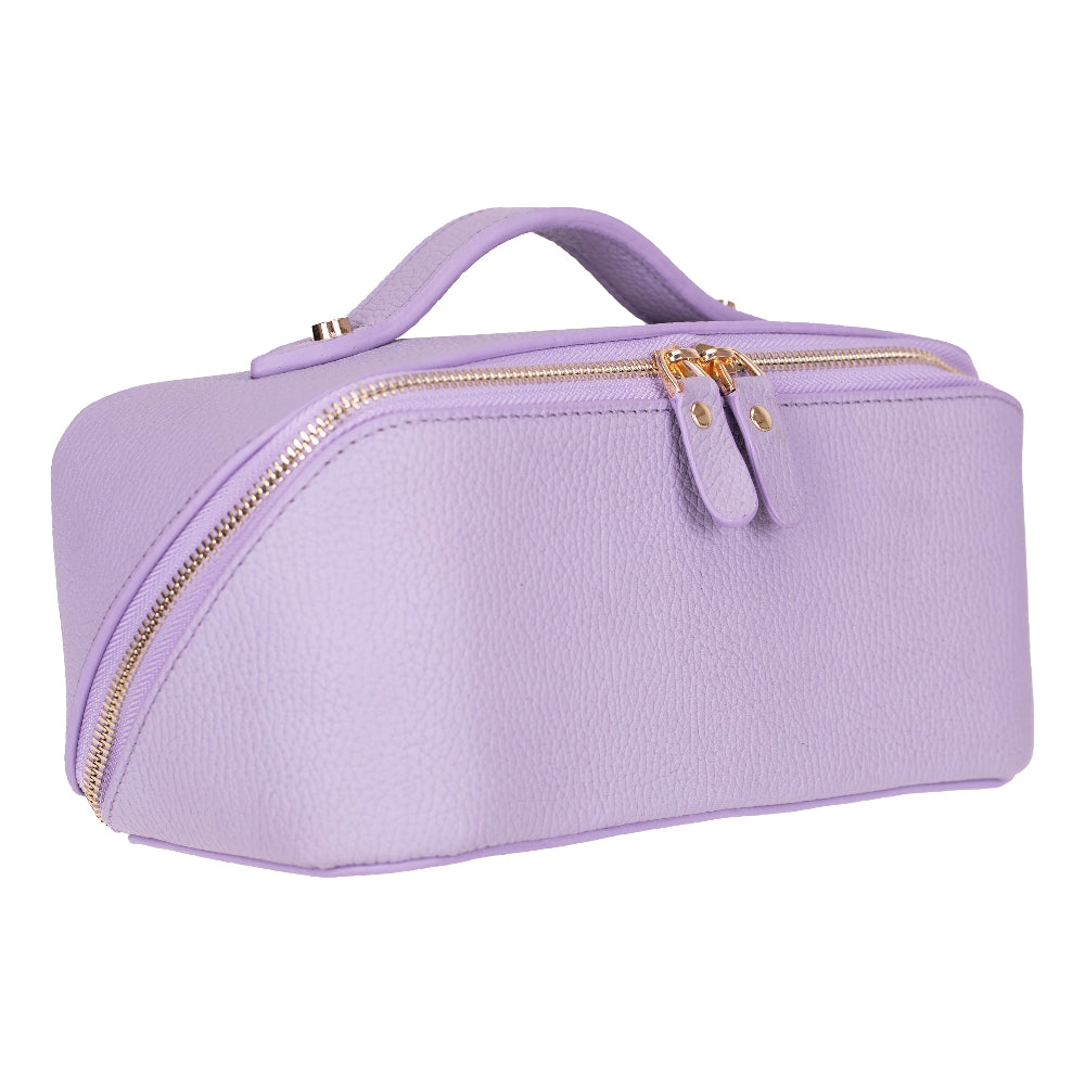 Novara Leather Travel Makeup Bag Organizer