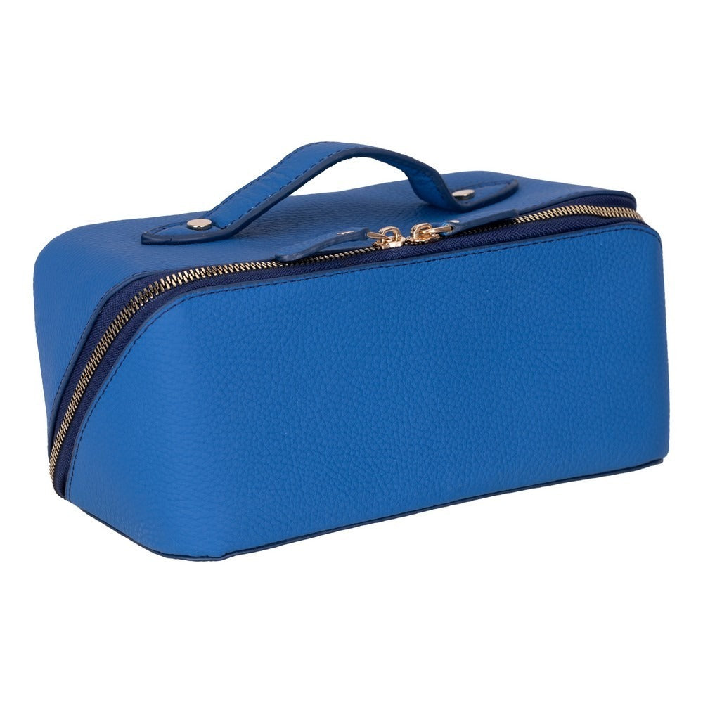 Novara Leather Travel Makeup Bag Organizer