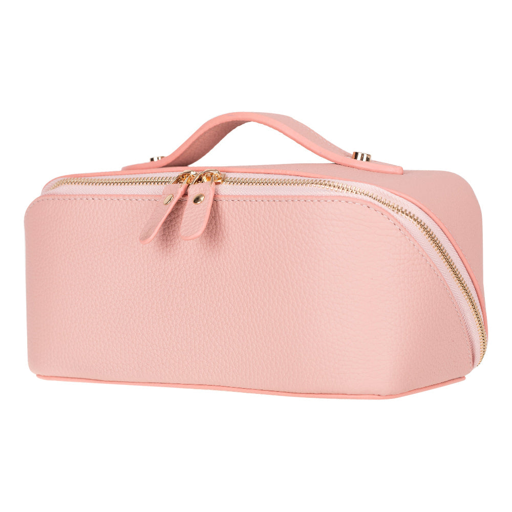 Novara Leather Travel Makeup Bag Organizer