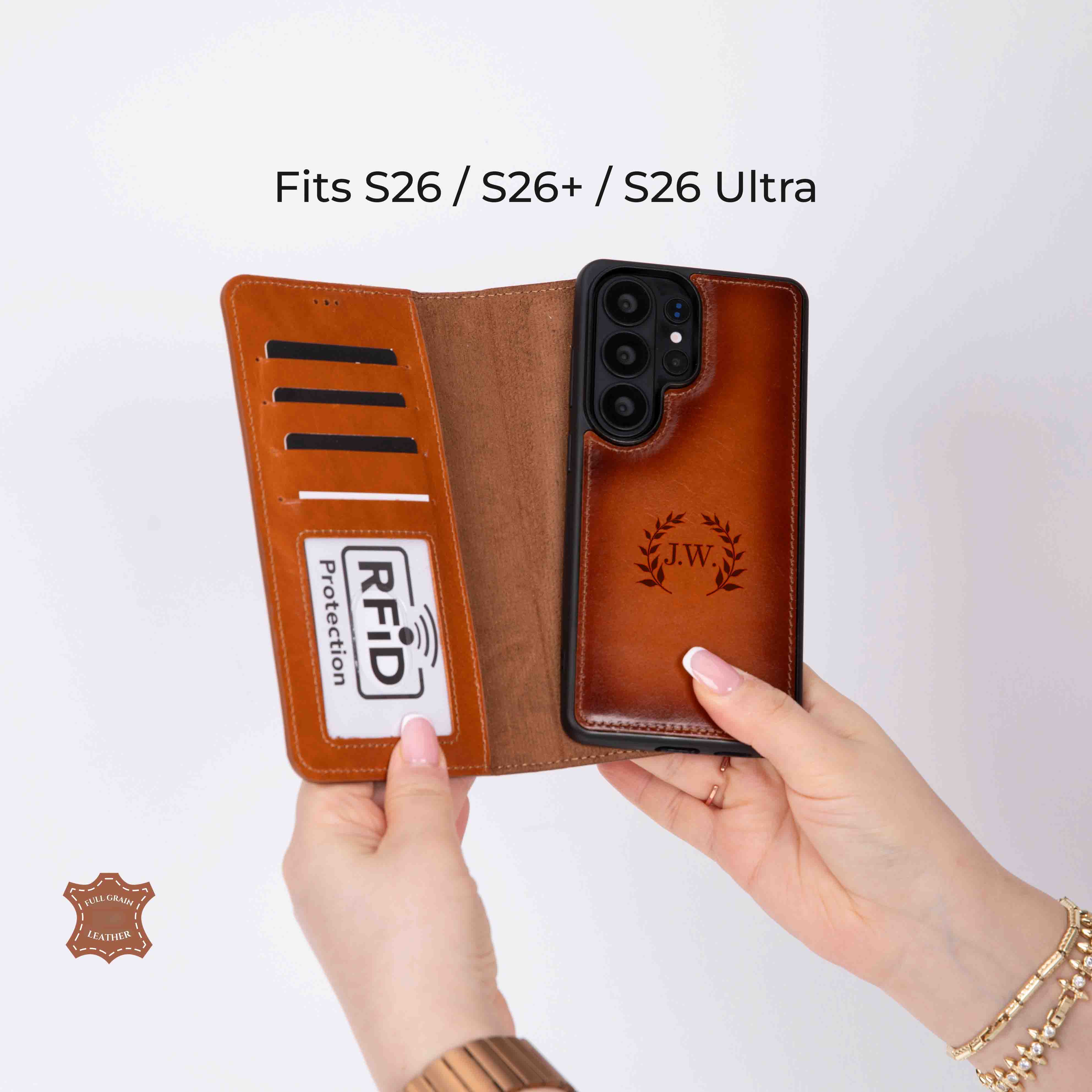 Samsung Galaxy S26 Series Detachable Leather Wallet Case