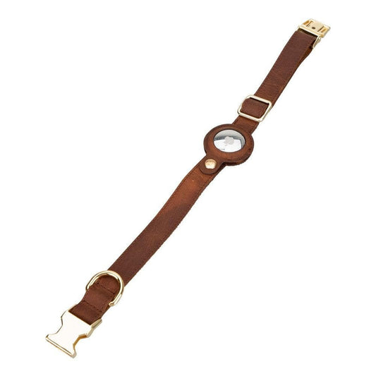 Scooby Leather Dog Collar With Air Tag Slot