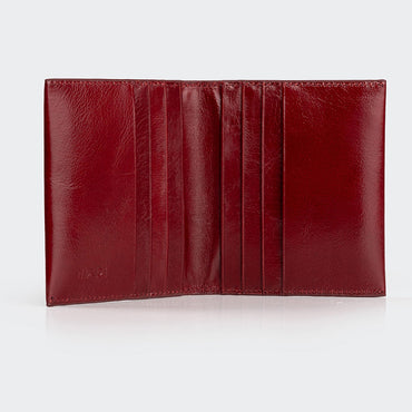Women Leather Card Holder With Flap