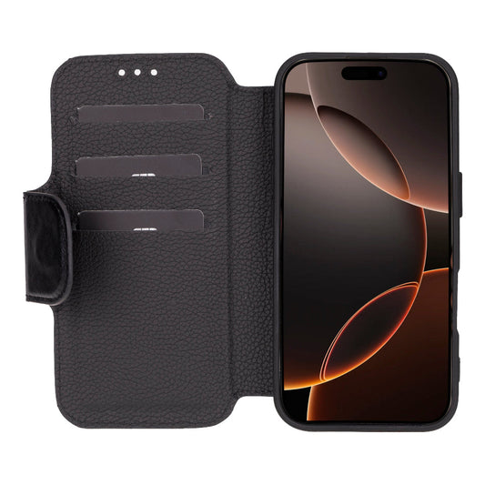 iPhone 16 Pro Max Genuine Leather Folio Case