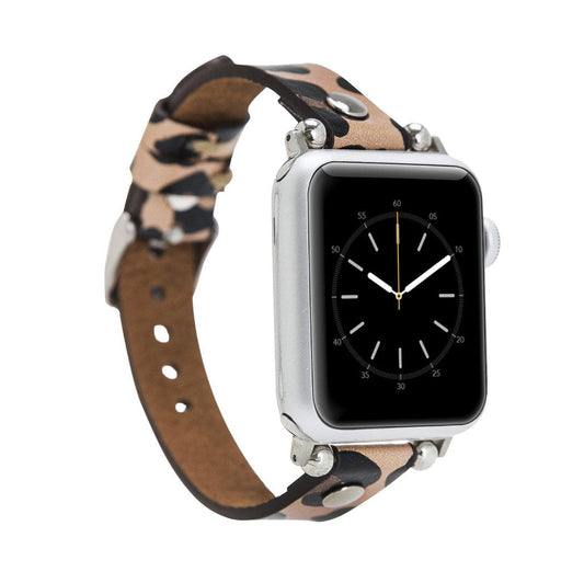 Leather Apple Watch Bands - Ferro Silver Trok