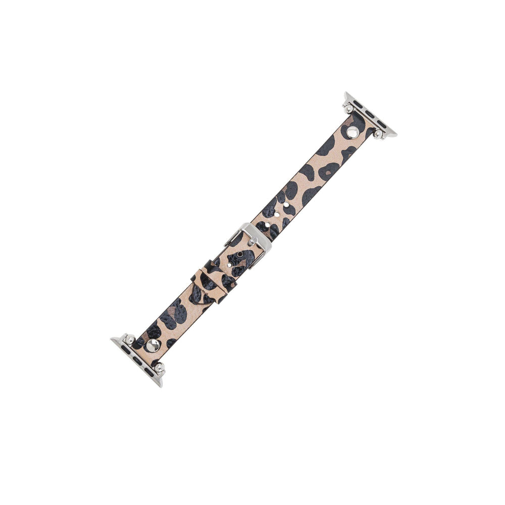 Leather Apple Watch Bands - Ferro Silver Trok