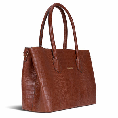 Carrera Novelya – Full-Grain Croco Embossed Leather Women's Bag