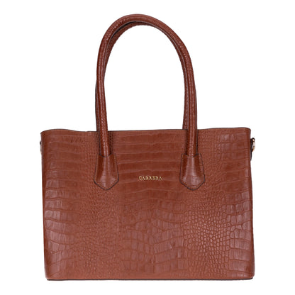 Carrera Novelya – Full-Grain Croco Embossed Leather Women's Bag
