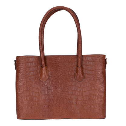 Carrera Novelya – Full-Grain Croco Embossed Leather Women's Bag