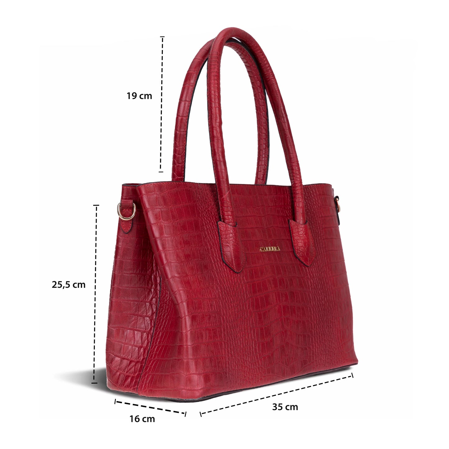 Carrera Novelya – Full-Grain Croco Embossed Leather Women's Bag