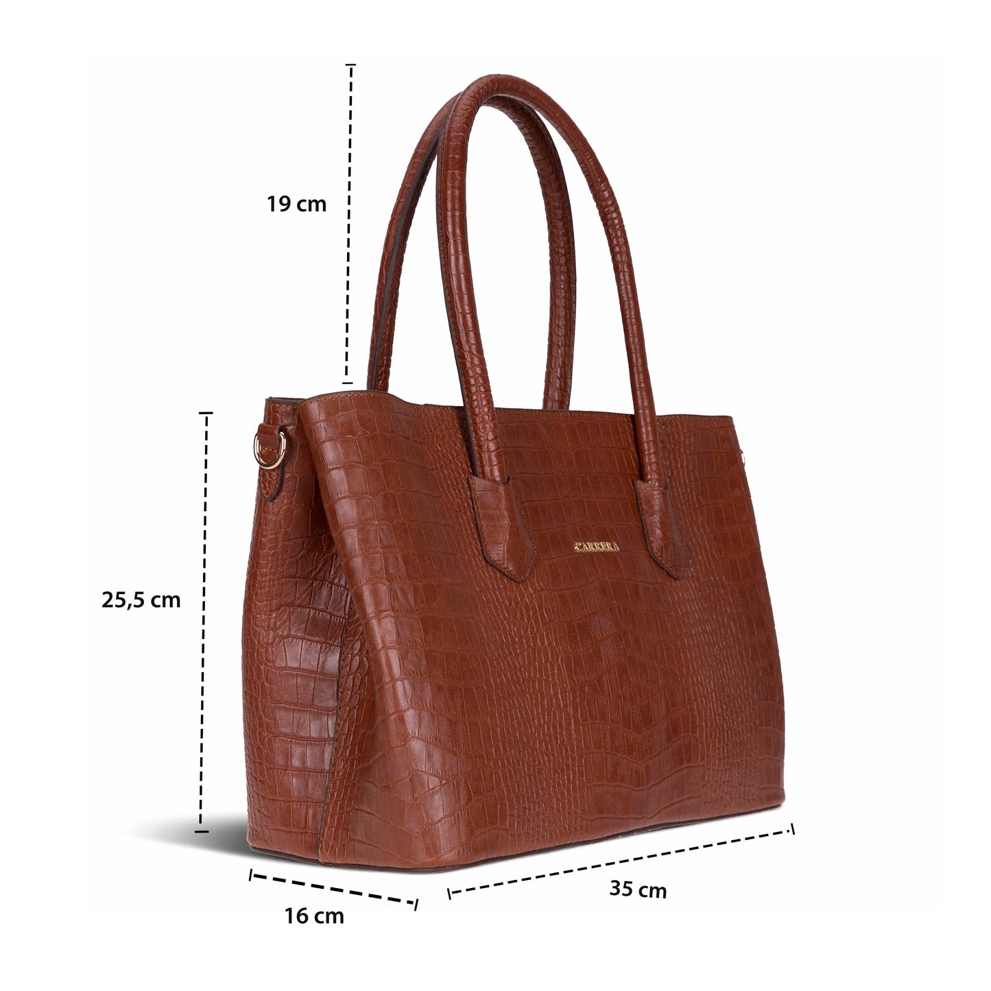 Carrera Novelya – Full-Grain Croco Embossed Leather Women's Bag