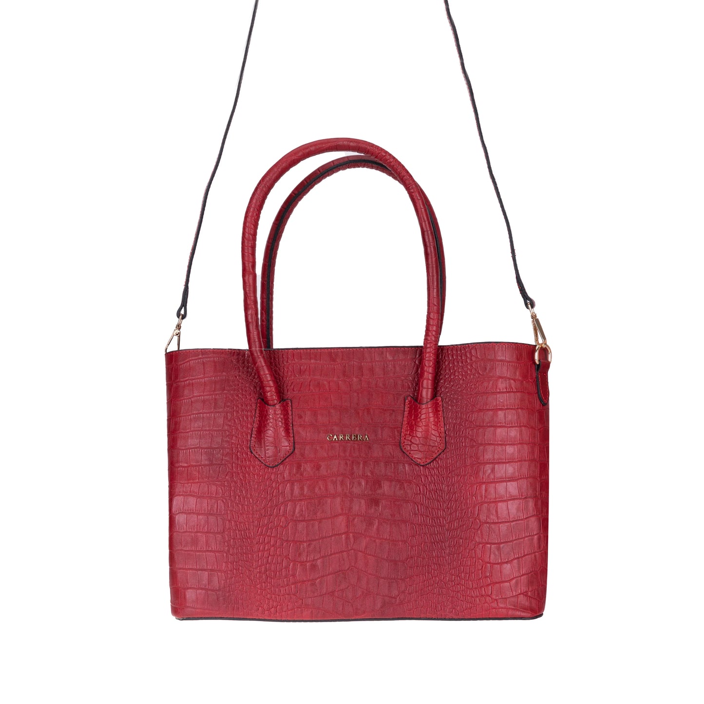 Carrera Novelya – Full-Grain Croco Embossed Leather Women's Bag
