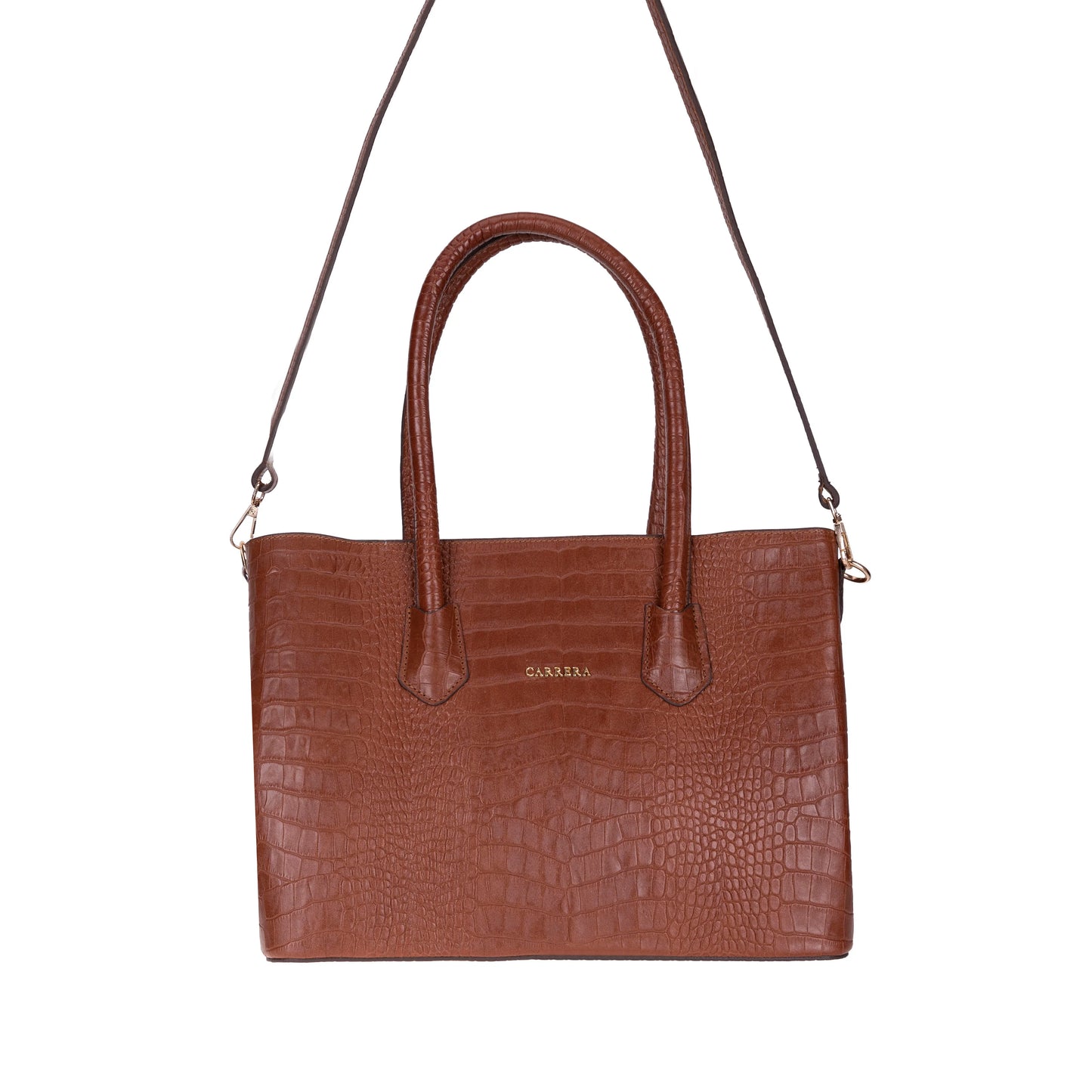 Carrera Novelya – Full-Grain Croco Embossed Leather Women's Bag