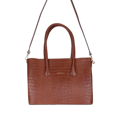 Carrera Novelya – Full-Grain Croco Embossed Leather Women's Bag