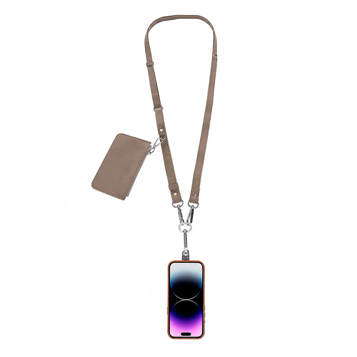 PU Leather Phone Strap Wallet Set Clip-On Crossbody FlexGo