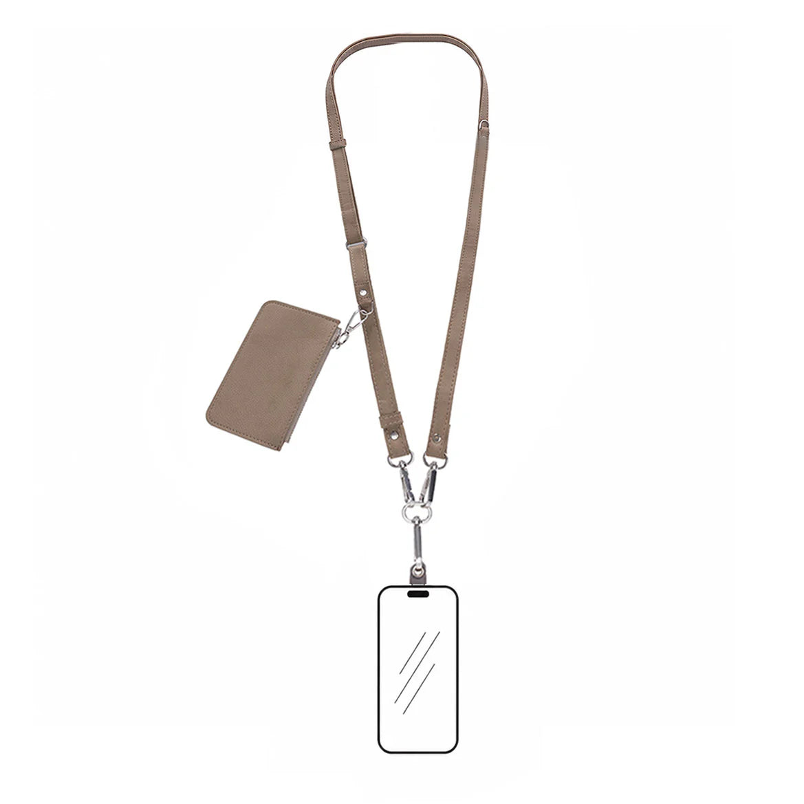 PU Leather Phone Strap Wallet Set Clip-On Crossbody FlexGo