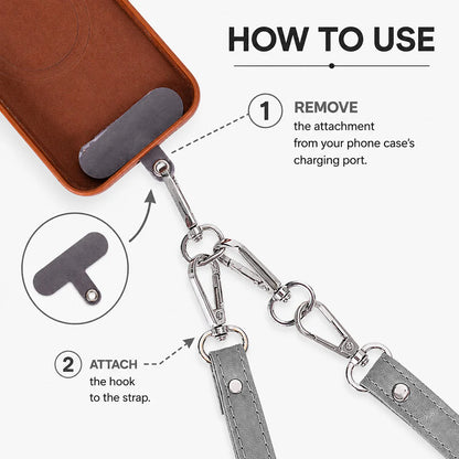 PU Leather Phone Strap Wallet Set Clip-On Crossbody FlexGo