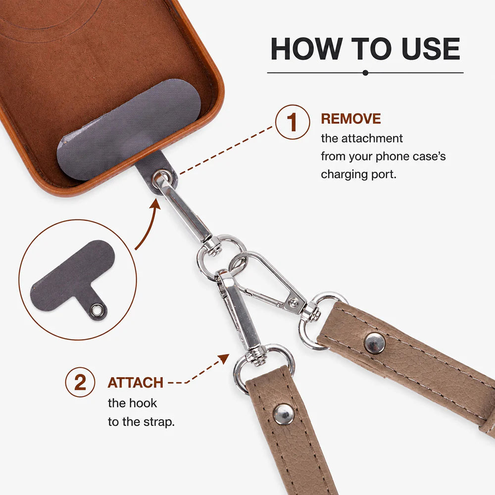 PU Leather Phone Strap Wallet Set Clip-On Crossbody FlexGo