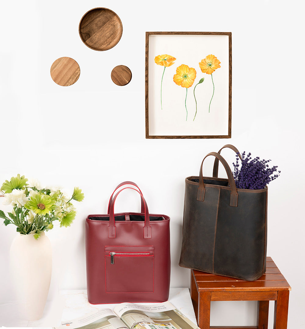 Seraya Genuine Leather Tote Bag