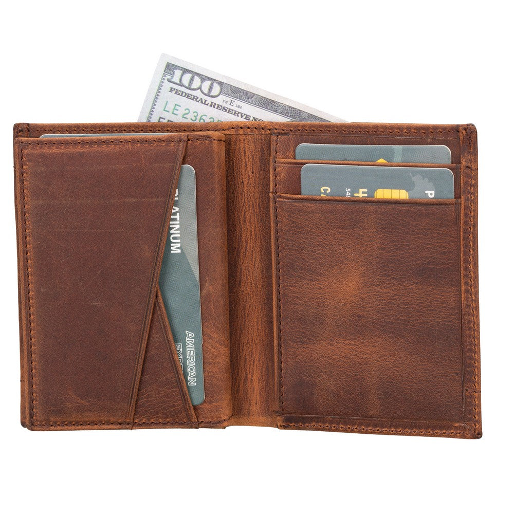 Full Grain Leather Card Holder With AirTag Slot