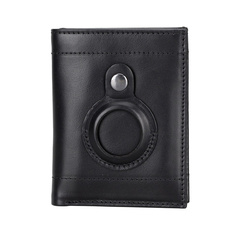 Full Grain Leather Card Holder With AirTag Slot