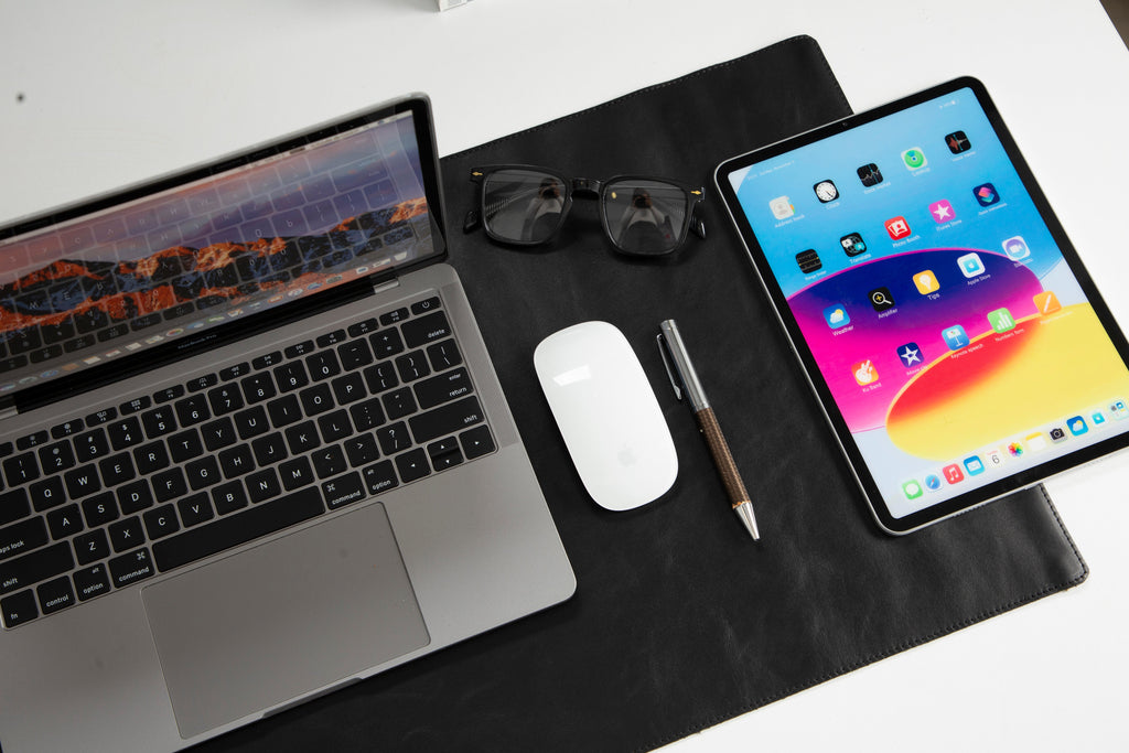 Natural Leather Desk Mat 14.6" x 31.5" (37 Cm x 80 Cm)