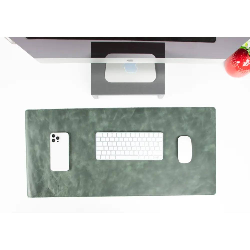 Natural Leather Desk Mat 14.6" x 31.5" (37 Cm x 80 Cm)
