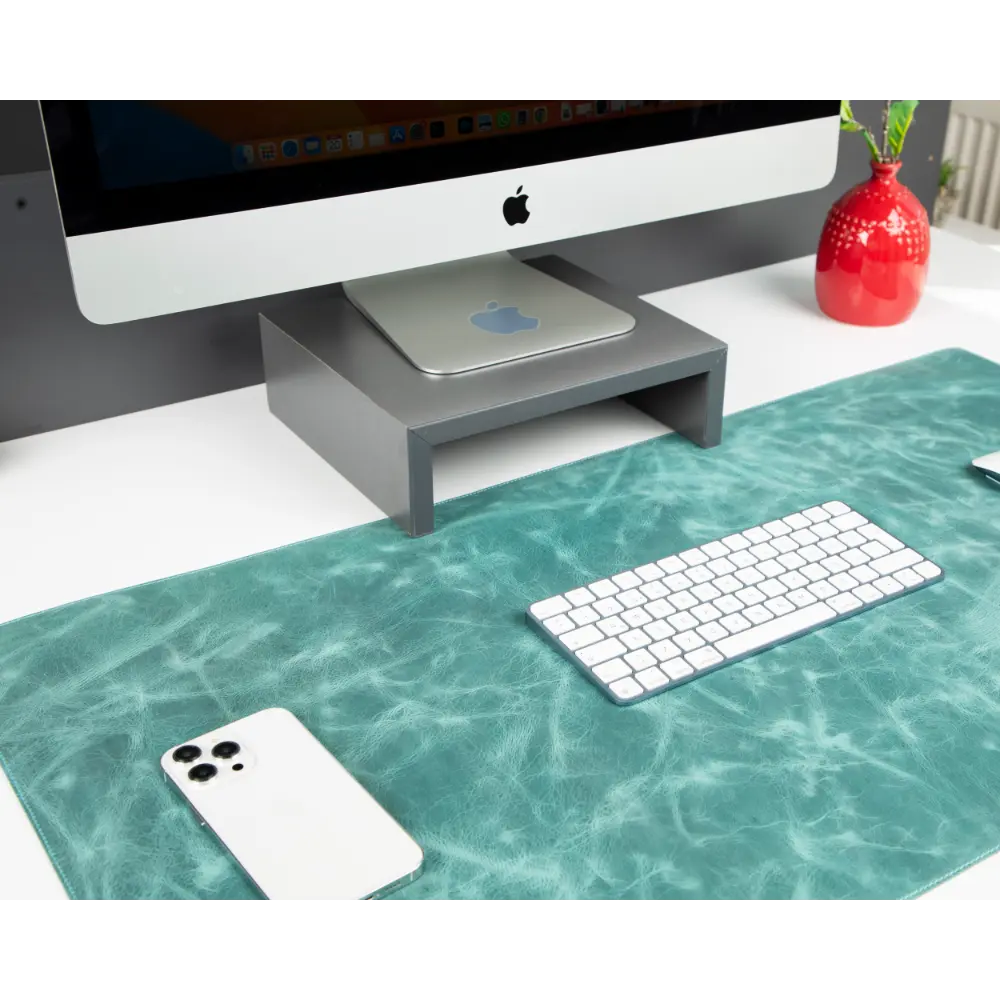 Natural Leather Desk Mat 14.6" x 31.5" (37 Cm x 80 Cm)