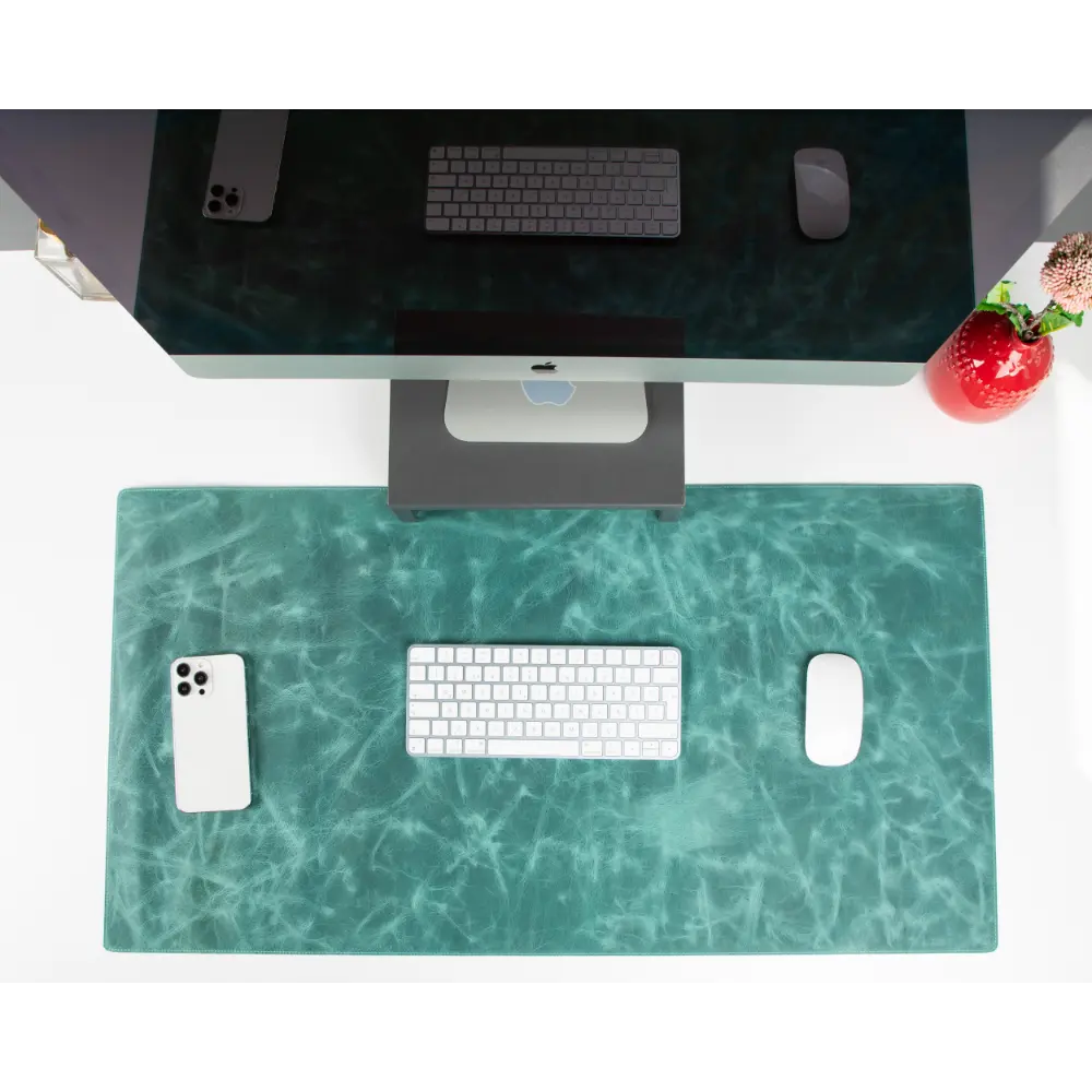 Natural Leather Desk Mat 14.6" x 31.5" (37 Cm x 80 Cm)