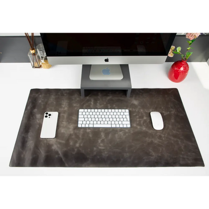 Natural Leather Desk Mat 14.6" x 31.5" (37 Cm x 80 Cm)