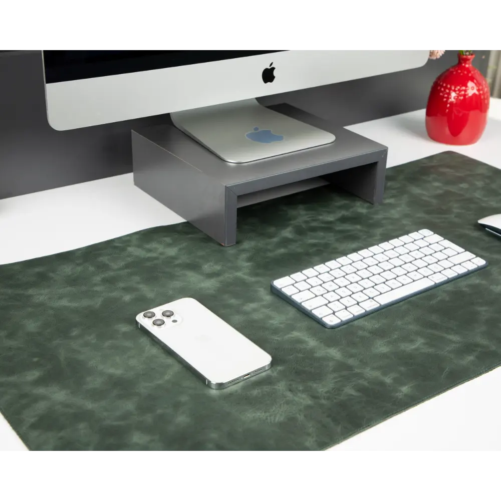 Natural Leather Desk Mat 14.6" x 31.5" (37 Cm x 80 Cm)