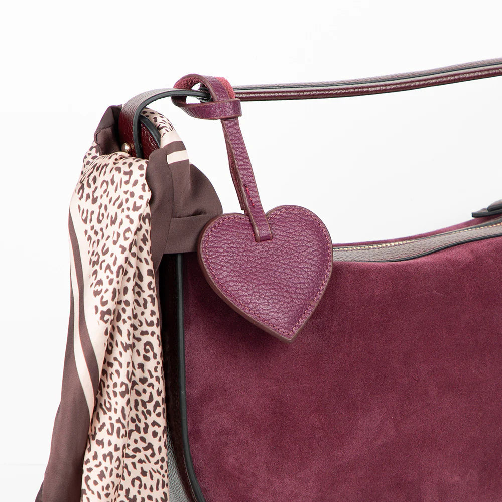Heart Leather Bag Charm - 5-Pack