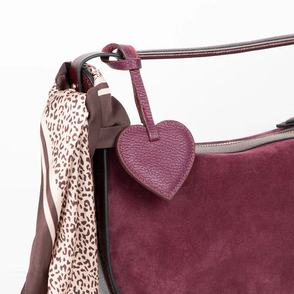 Heart Leather Bag Charm - 5-Pack