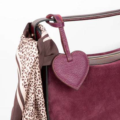 Heart Leather Bag Charm - 5-Pack
