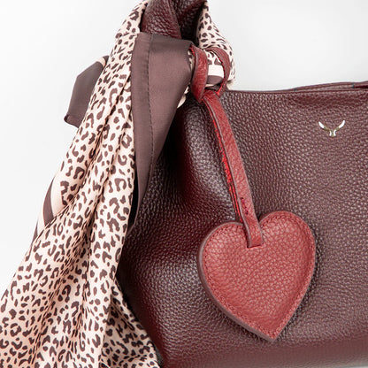Heart Leather Bag Charm - 5-Pack