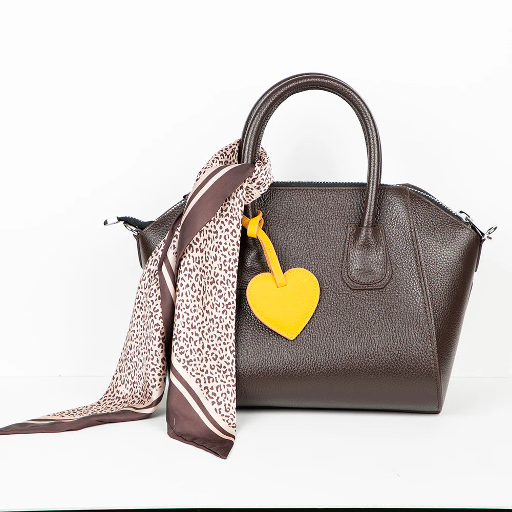 Heart Leather Bag Charm - 5-Pack